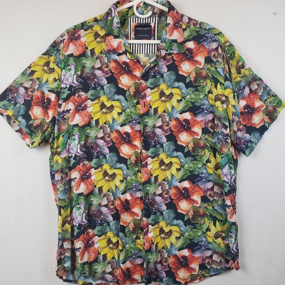 Denim & Flower Shirts Denim And Flower Mens Floral Short Sleeve
